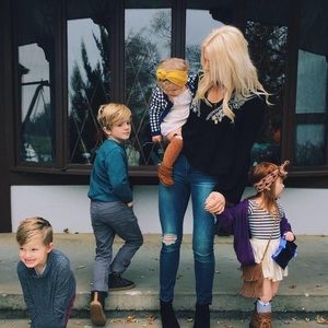 F21 Black Peasant Top